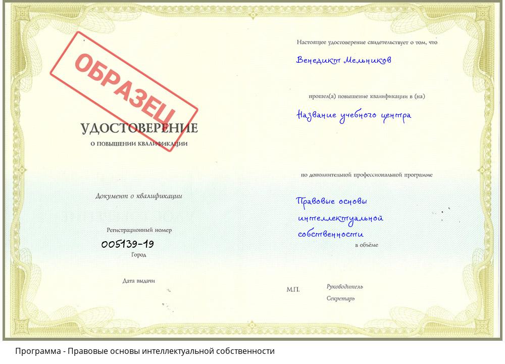 Правовые основы интеллектуальной собственности Новомосковск