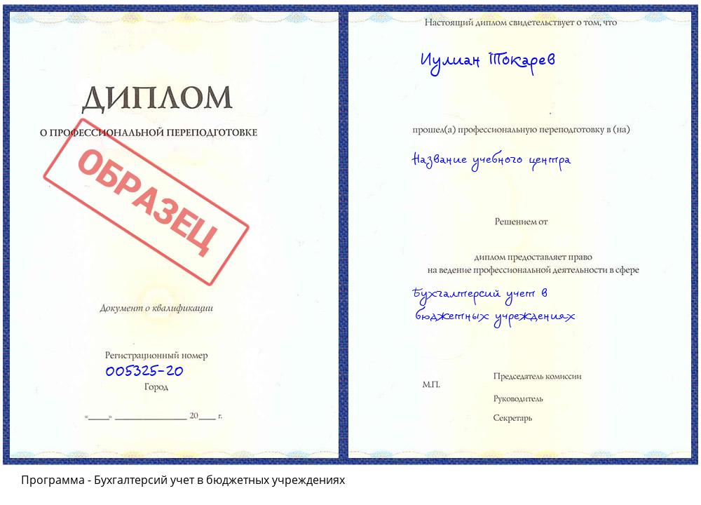 Бухгалтерсий учет в бюджетных учреждениях Новомосковск