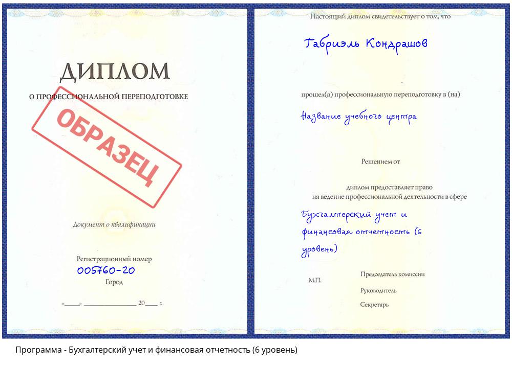 Бухгалтерский учет и финансовая отчетность (6 уровень) Новомосковск